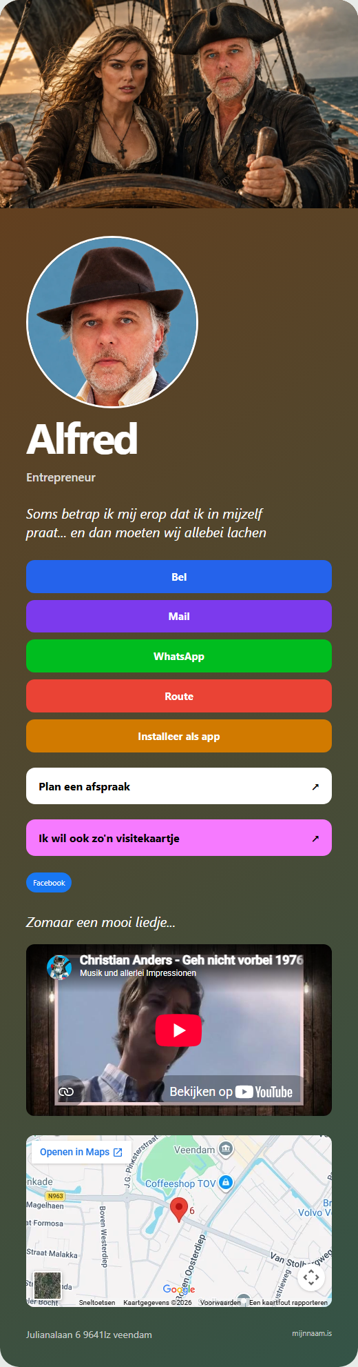Voorbeeld van de Alfred digitale kaart